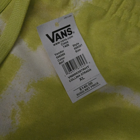 Vans Collina Strada Xtra Large Green Vans Edition Sweatpants Cotton 112025 Gf - Picture 8 of 9